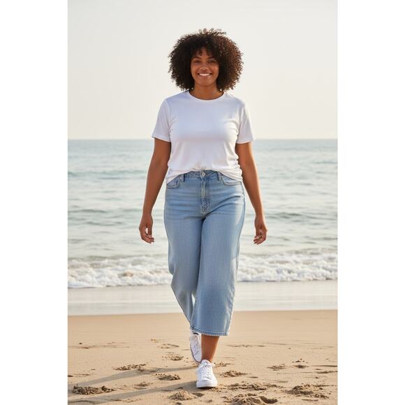 No Boundaries Denim - No Boundaries Jeans Womens 20 XXL Light Wash Wide Leg Baggy High Rise Stretch